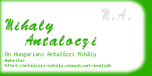 mihaly antaloczi business card